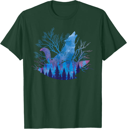 Full Moon Pack Animal Wolf Howling Gift Forest Wildlife Wolf T-Shirt - T-Shirt | Forest