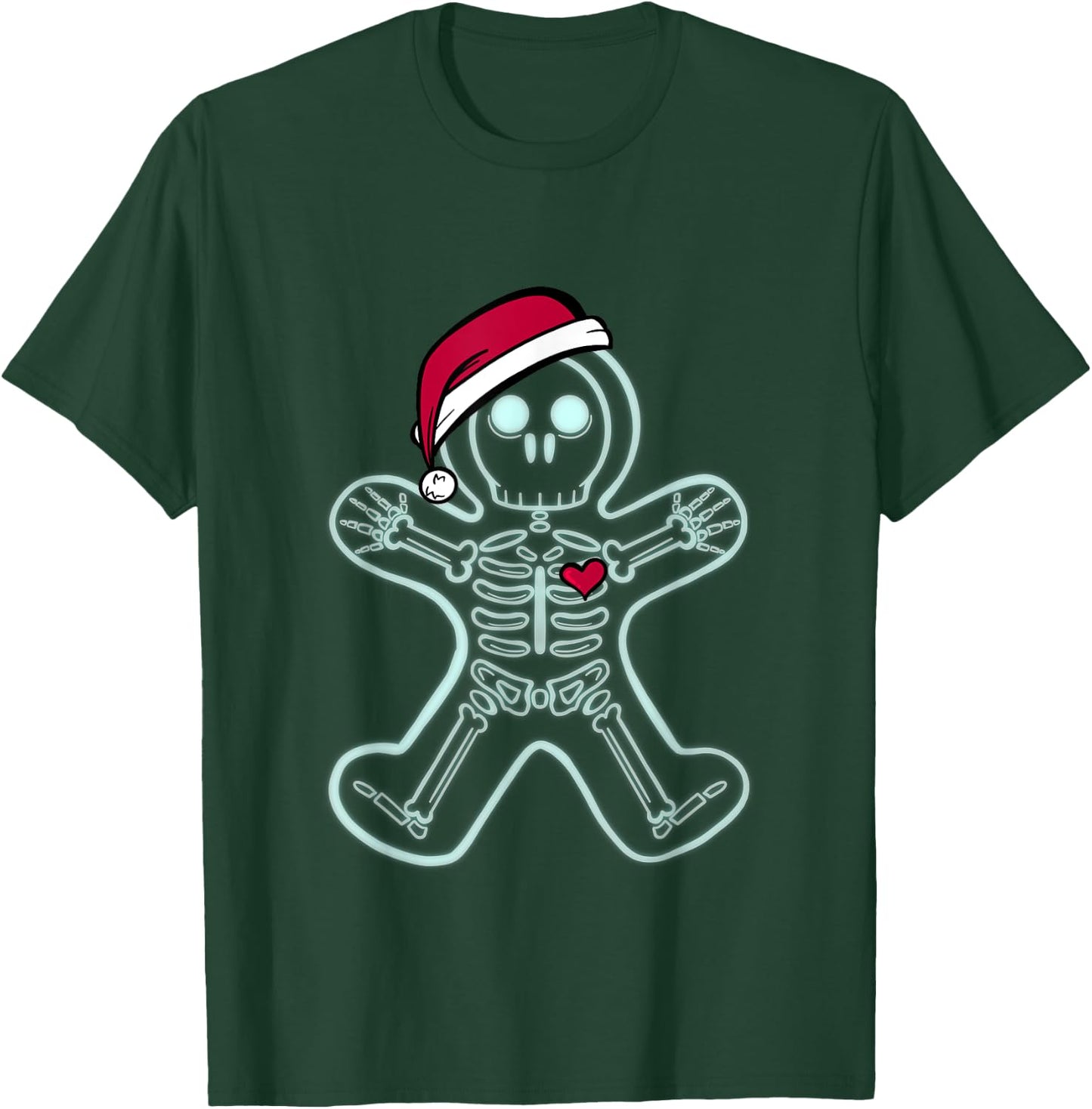 X-Ray Gingerbread Man Skeleton Christmas Nurse Xray Tech T-Shirt - T-Shirt | Forest