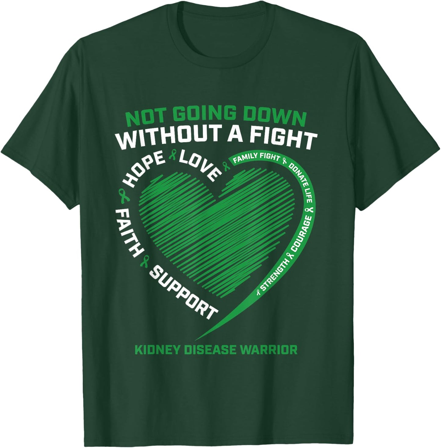 Kidney Disease Awareness Gifts Fighter Warrior Men Women Dad T-Shirt - T-Shirt | Forest