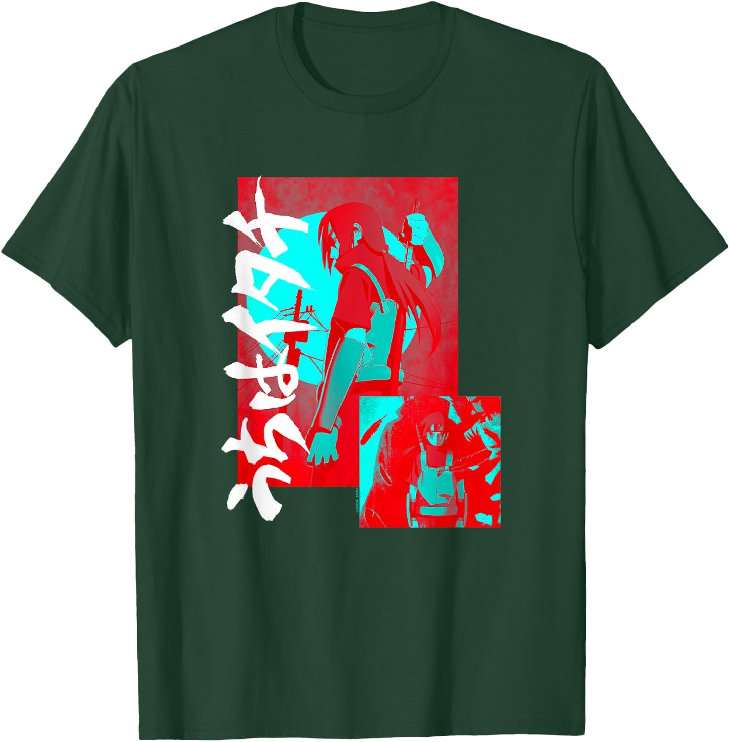 Naruto Shippuden Itachi Blue and Red T-Shirt - T-Shirt | Forest