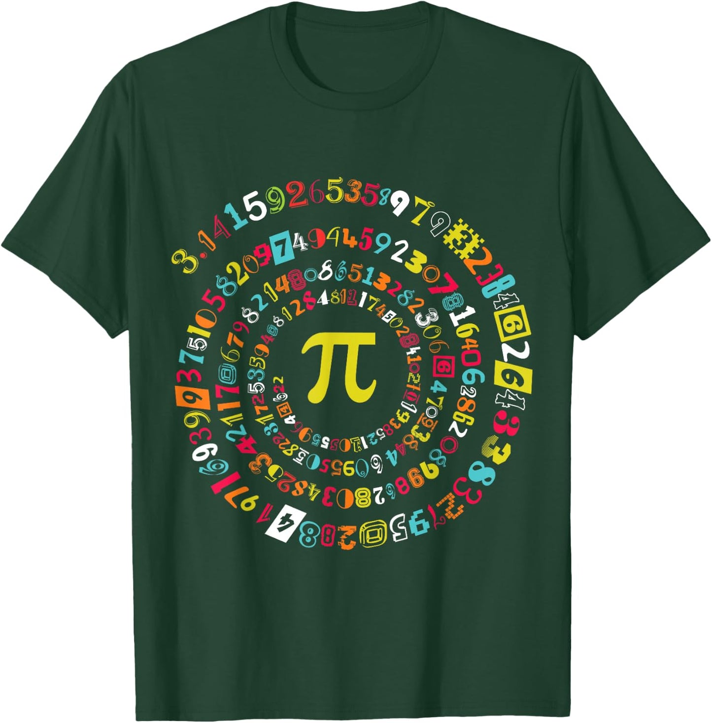Funny Pi Day Spiral Pi Math T-Shirt - T-Shirt | Forest