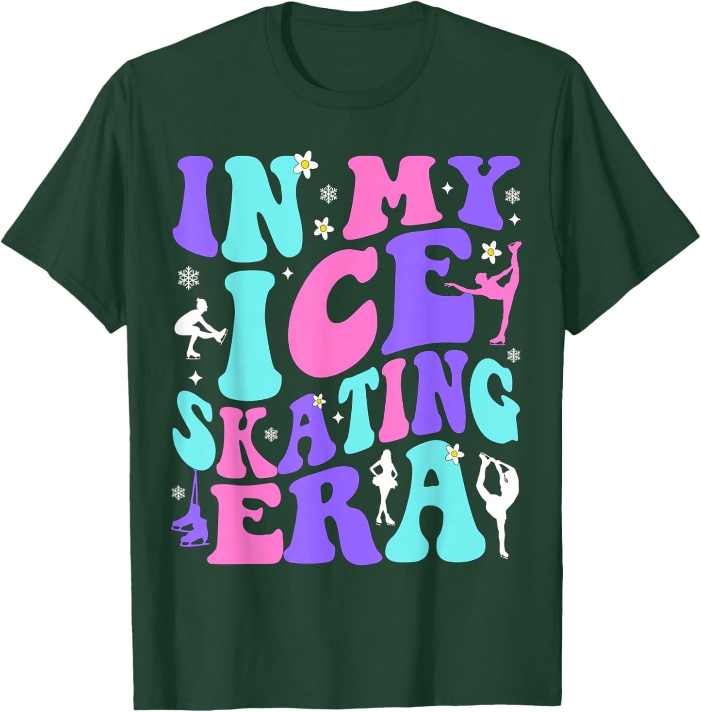 In My Ice Skating Era Hockey Girls Boys Coach T-Shirt - T-Shirt | Forest