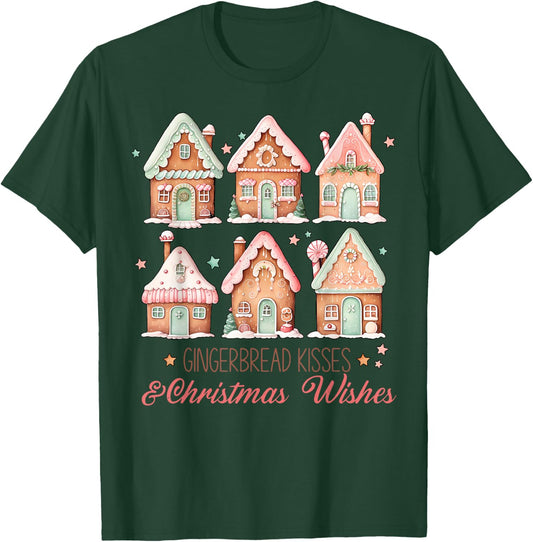 Gingerbread Kisses and Christmas Wishes Matching Family T-Shirt - T-Shirt | Forest