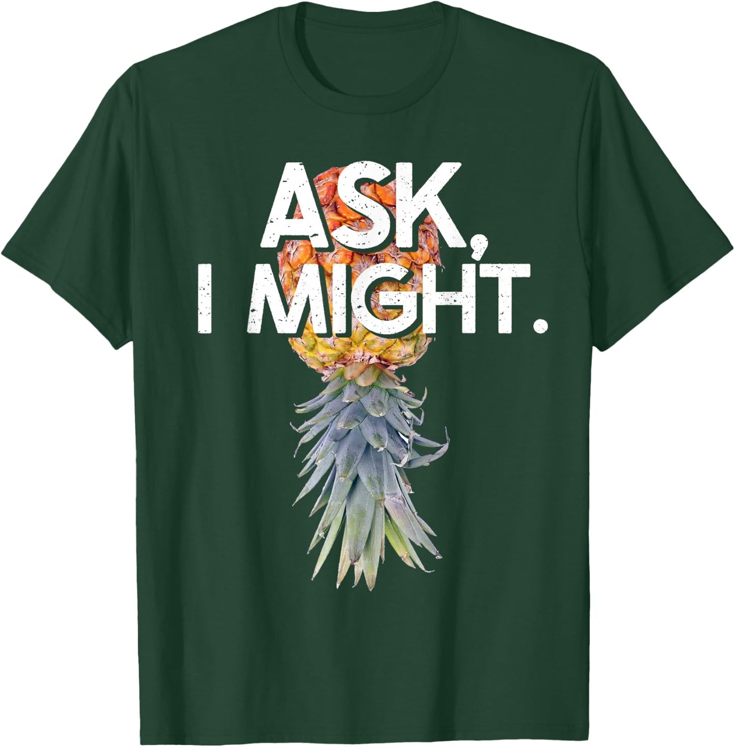 Funny Swinger Upside Down Pineapple Kinky Swinging Item T-Shirt - T-Shirt | Forest