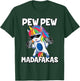 Pew Pew Madafakas Unicorn T-Shirt - T-Shirt | Forest