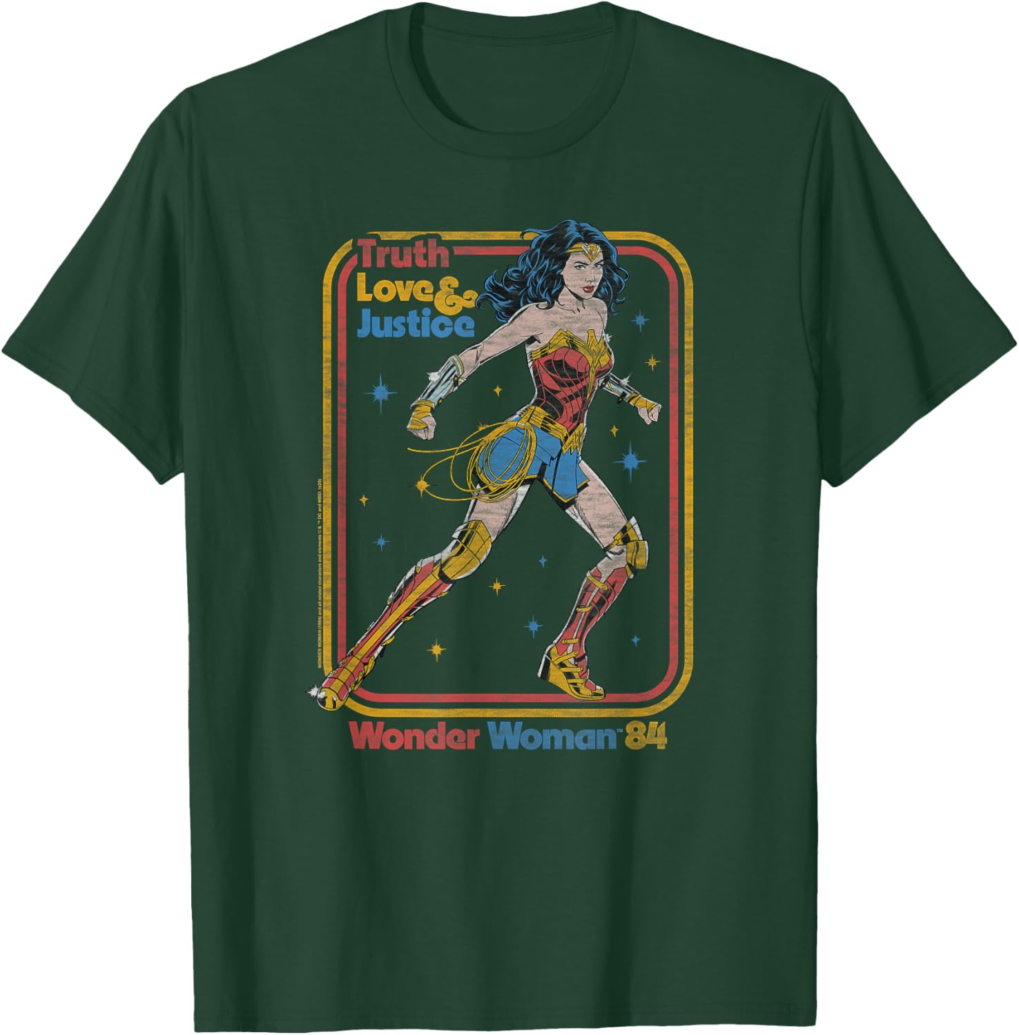 Wonder Woman 1984 Retro Justice '84 T-Shirt - T-Shirt | Forest