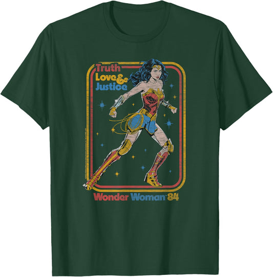 Wonder Woman 1984 Retro Justice '84 T-Shirt - T-Shirt | Forest
