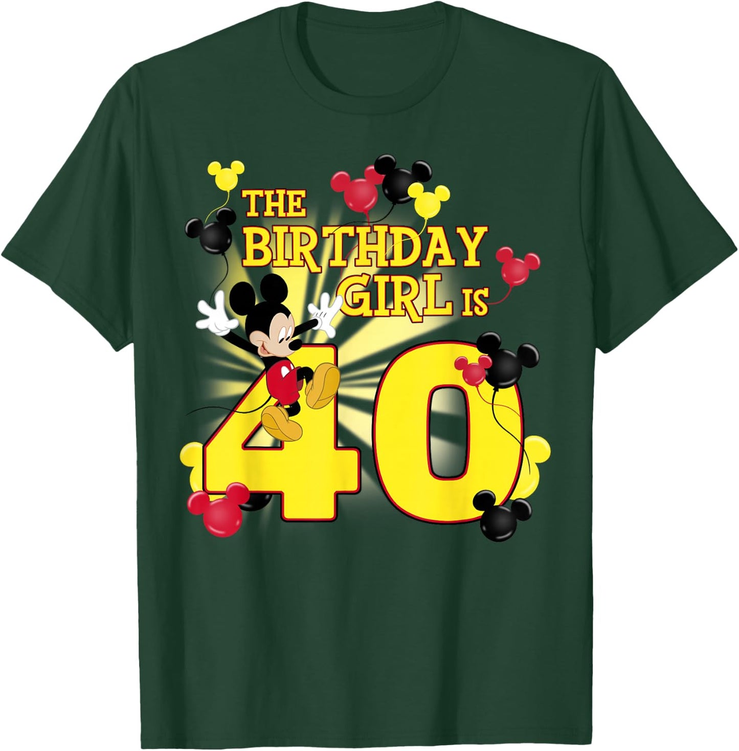 Disney Mickey and Friends Mickey 40th Birthday Girl Small T-Shirt - T-Shirt | Forest
