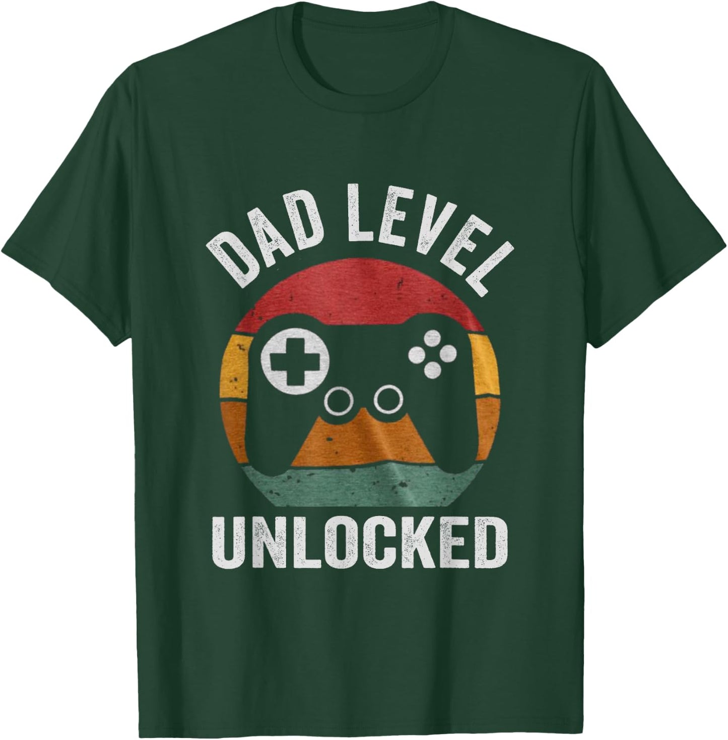 Funny New Dad Dad Level Unlocked day Gaming T-Shirt - T-Shirt | Forest