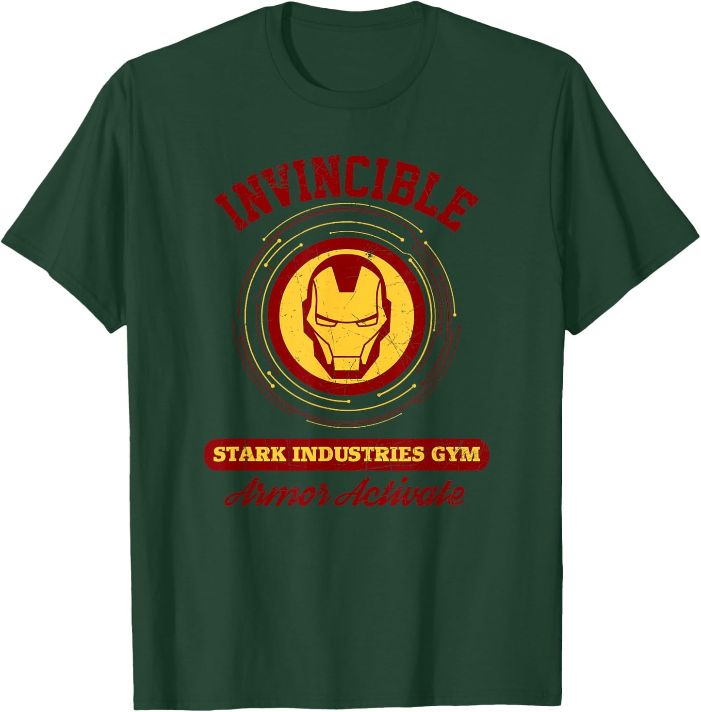 Marvel Iron Man Invincible Stark Industries Gym T-Shirt - T-Shirt | Forest