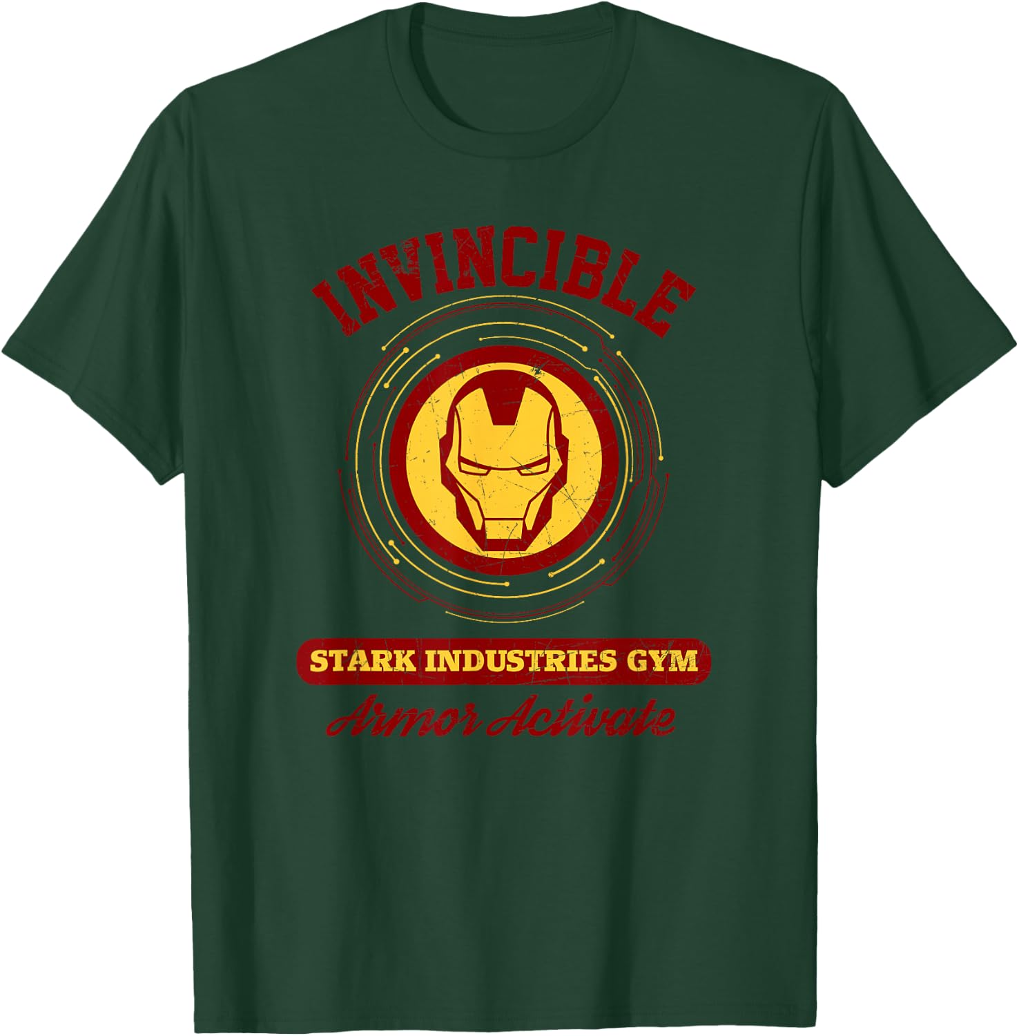 Marvel Iron Man Invincible Stark Industries Gym T-Shirt - T-Shirt | Forest