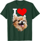 I Love Chihuahua Long Haired Happy Chiwawa Dog Lover T-Shirt - T-Shirt | Forest