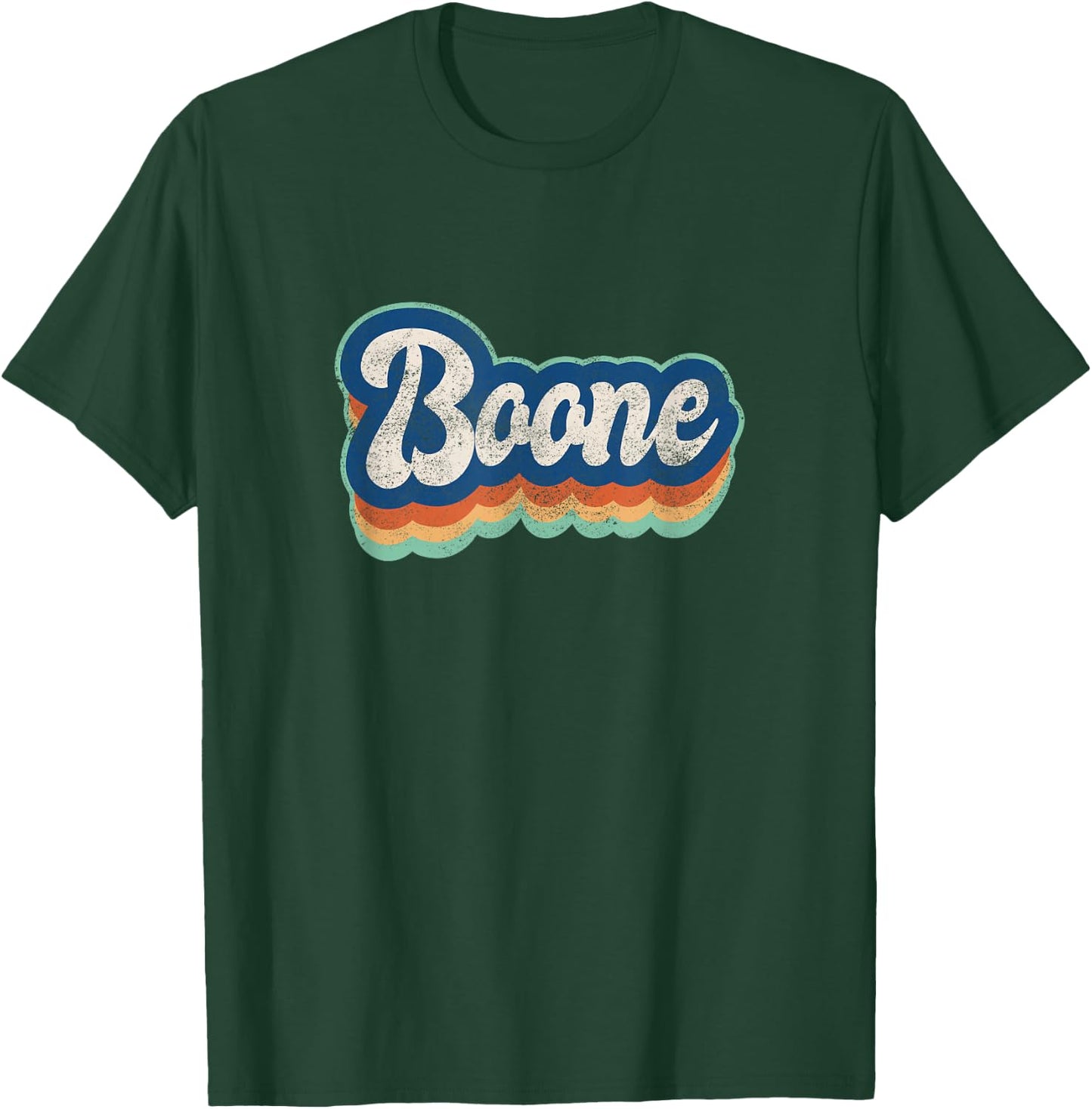 Boone First Name Boy Vintage Style 70s 80s Personalized T-Shirt - T-Shirt | Forest