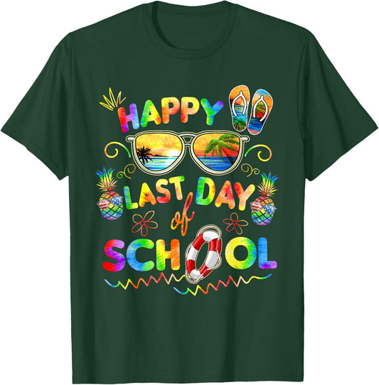Happy Last Day of School Shirt Teachers End of Year Students T-Shirt - T-Shirt | Forest
