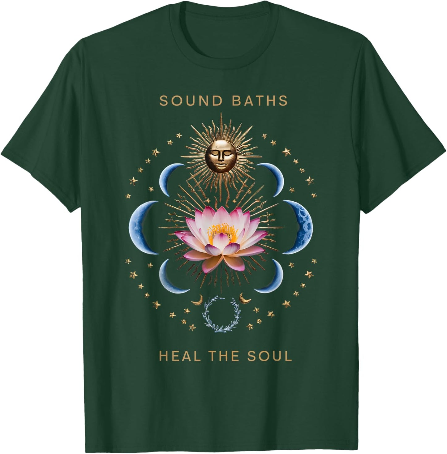 Sound Baths Heal the Soul Wellness New Age Spiritual T-Shirt - T-Shirt | Forest