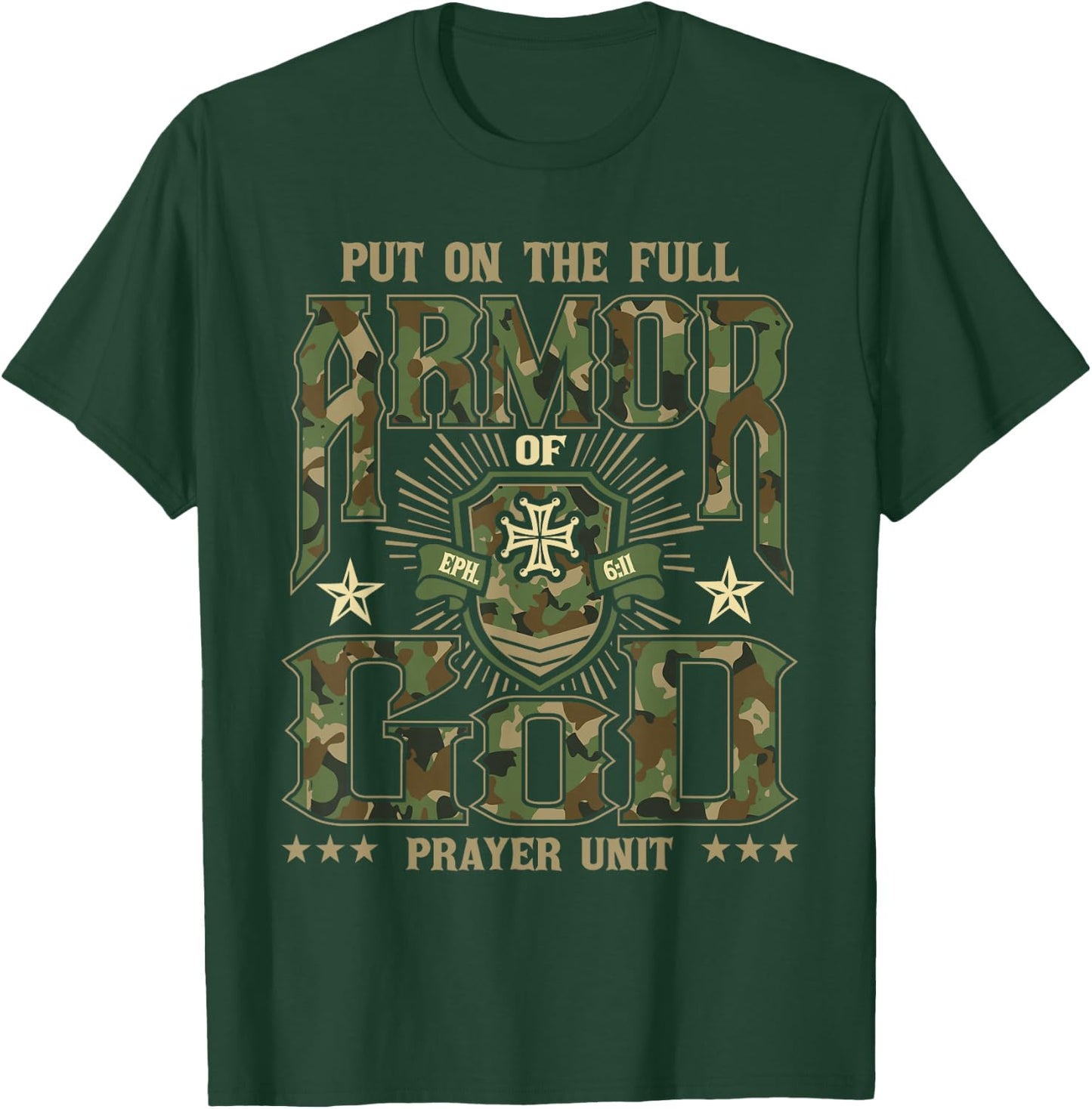 Put On The Full Armor Of God - Christian Religious Bible T-Shirt - T-Shirt | Forest