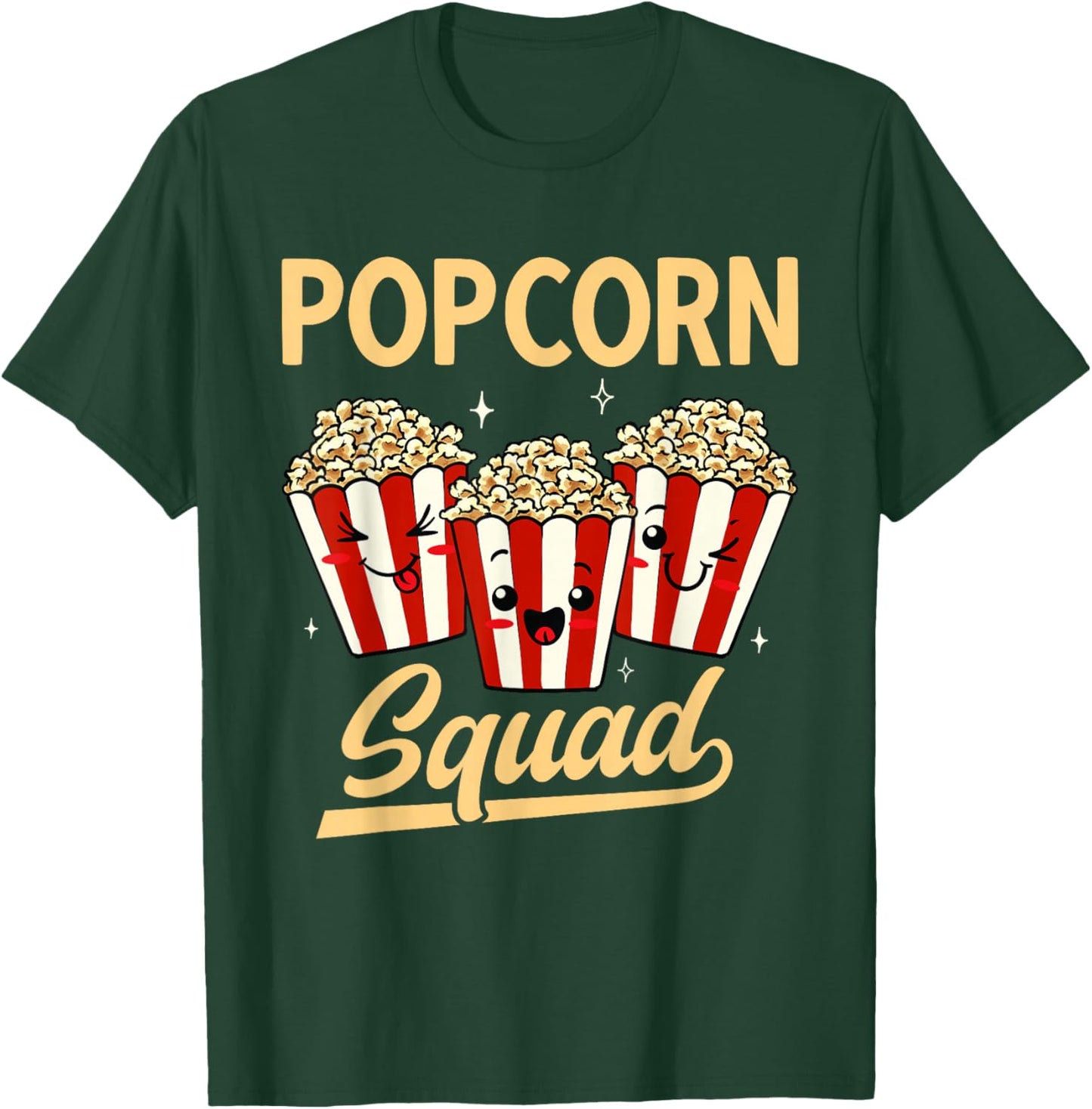 Popcorn Squad Movie Night Snack Popcorn T-Shirt - T-Shirt | Forest