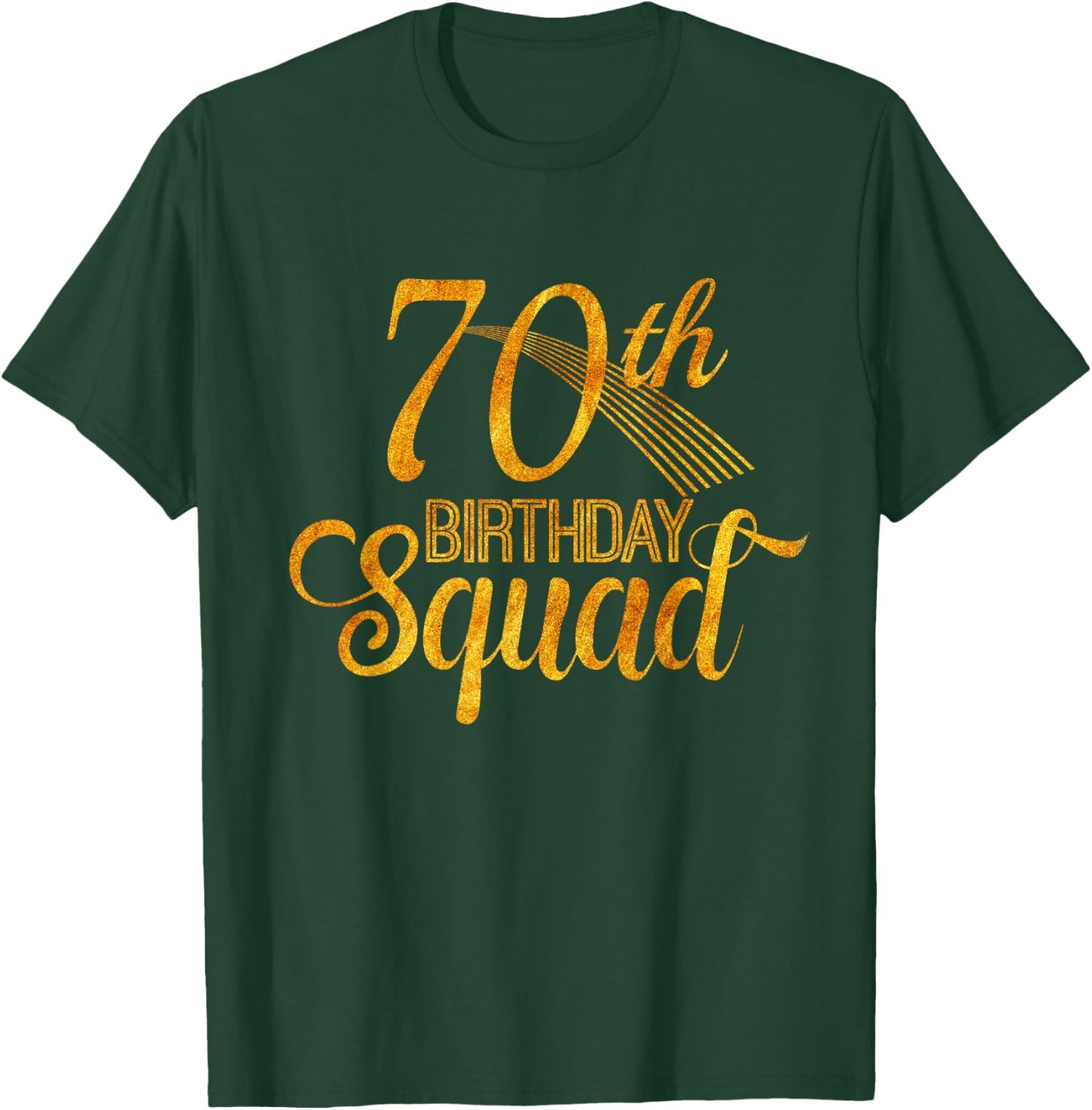 70th Birthday Squad Party Bday Yellow Gold T-Shirt - T-Shirt | Forest