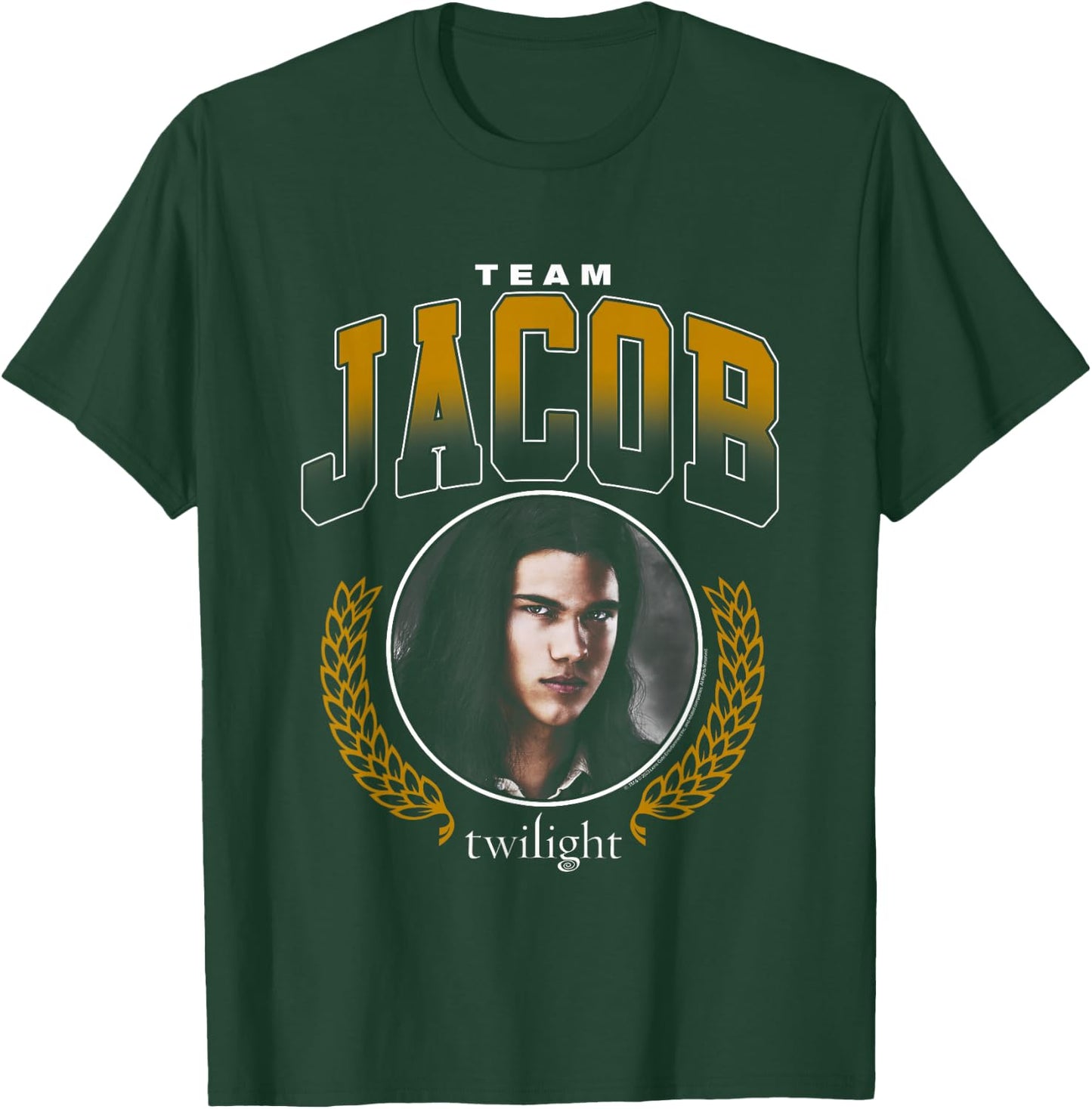 Twilight Team Jacob Varsity Lettering Werewolf Movie T-Shirt - T-Shirt | Forest