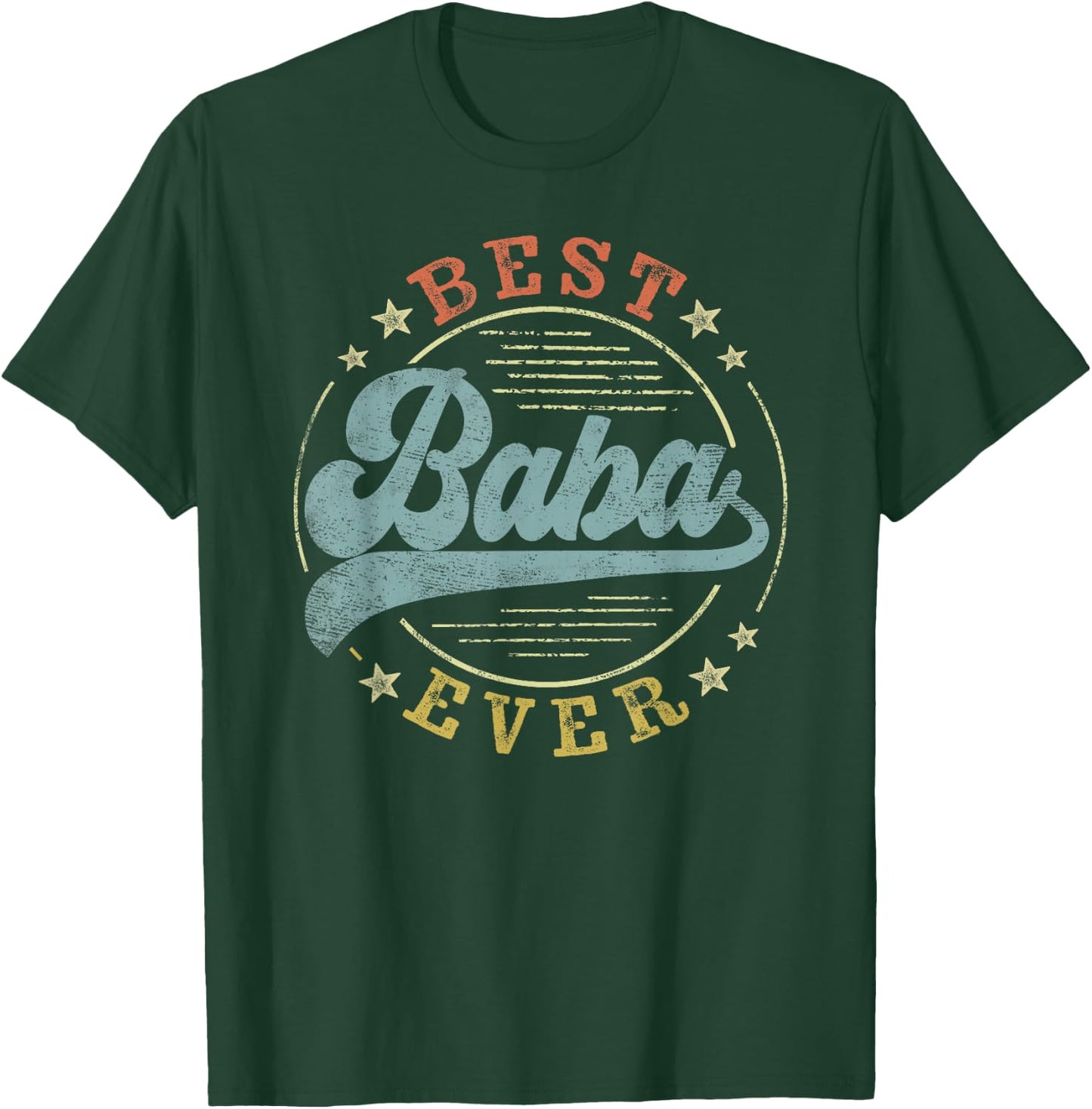 Best Baba Ever Father's Day Baba Gifts Vintage Emblem T-Shirt - T-Shirt | Forest