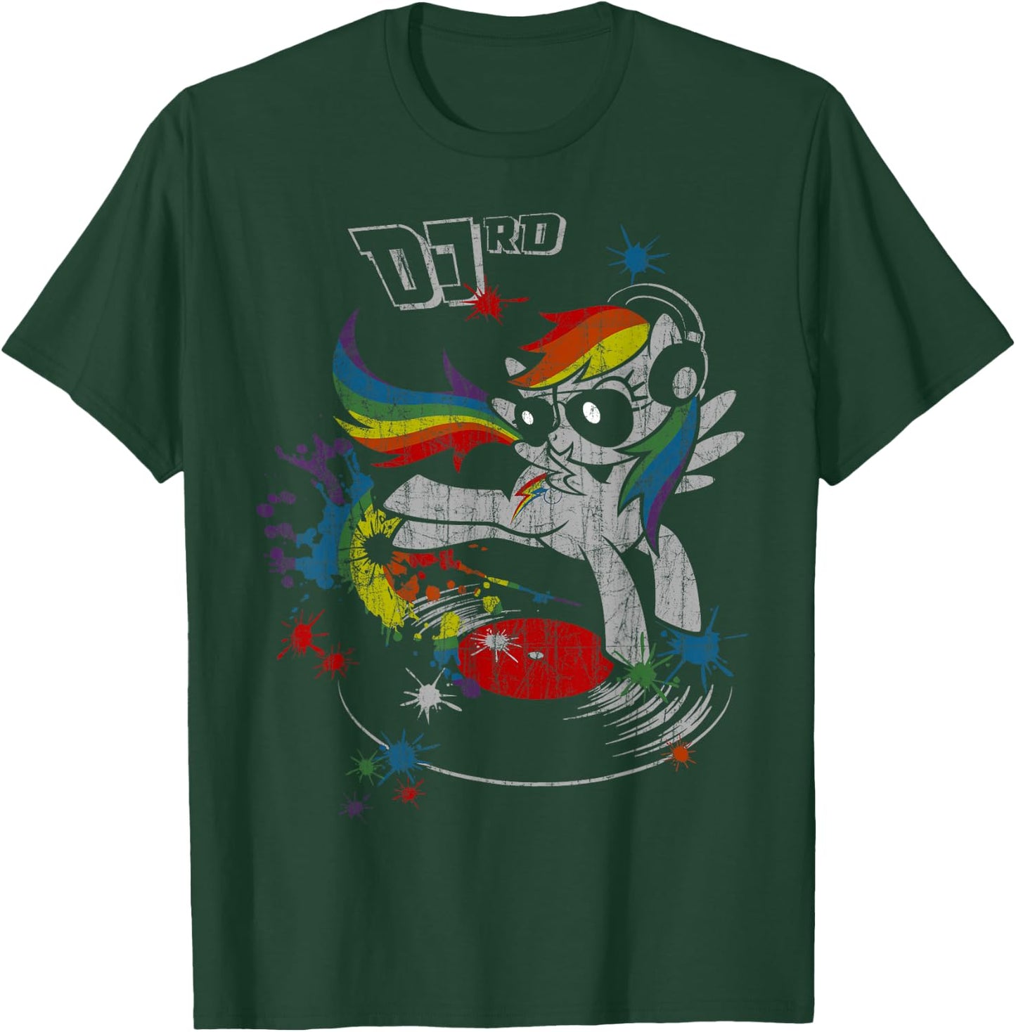 DJ RD Retro Rainbow Dash Fluttershy Rarity T-Shirt - T-Shirt | Forest