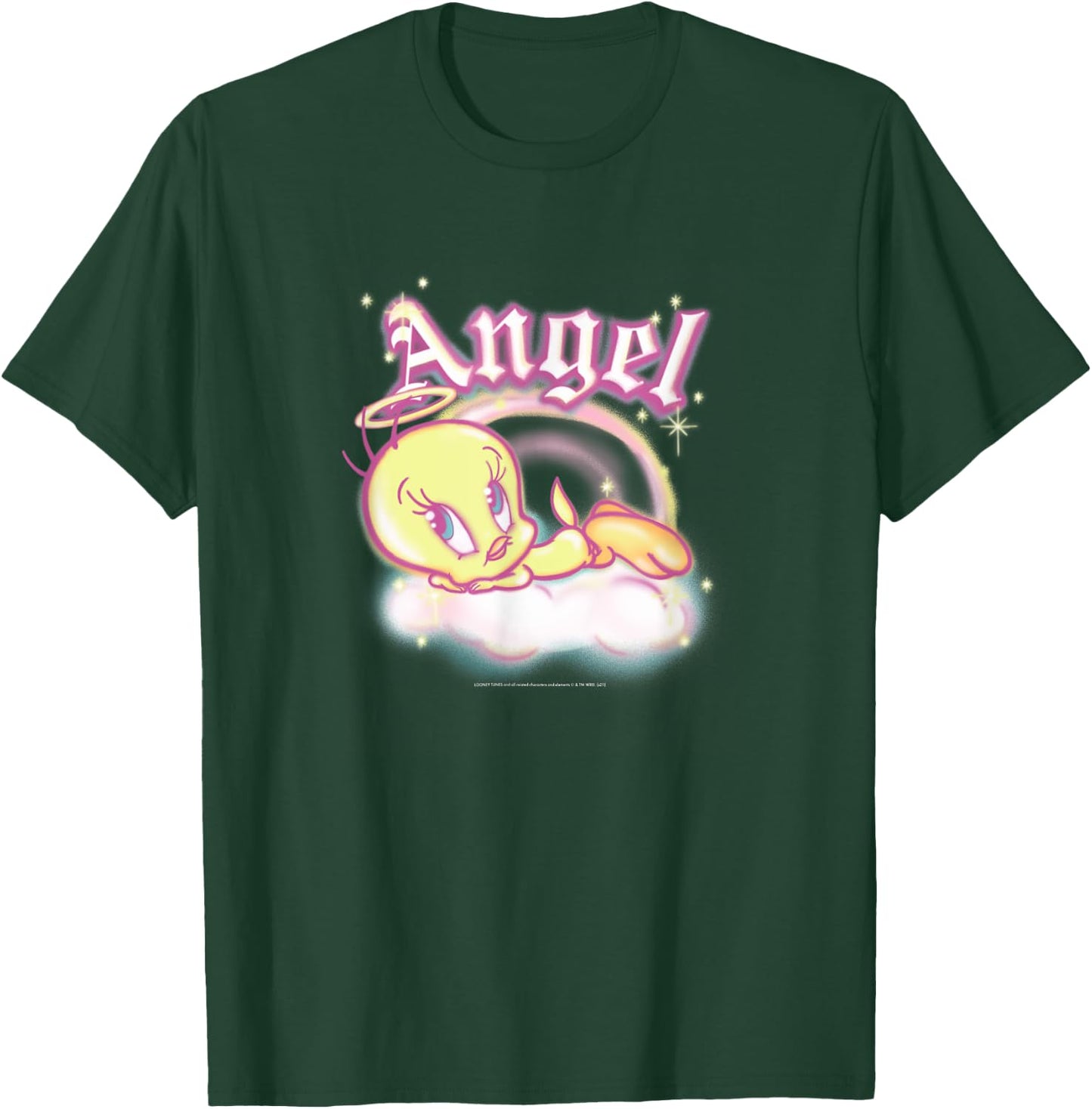 Looney Tunes Tweety Bird Angel in Clouds T-Shirt - T-Shirt | Forest