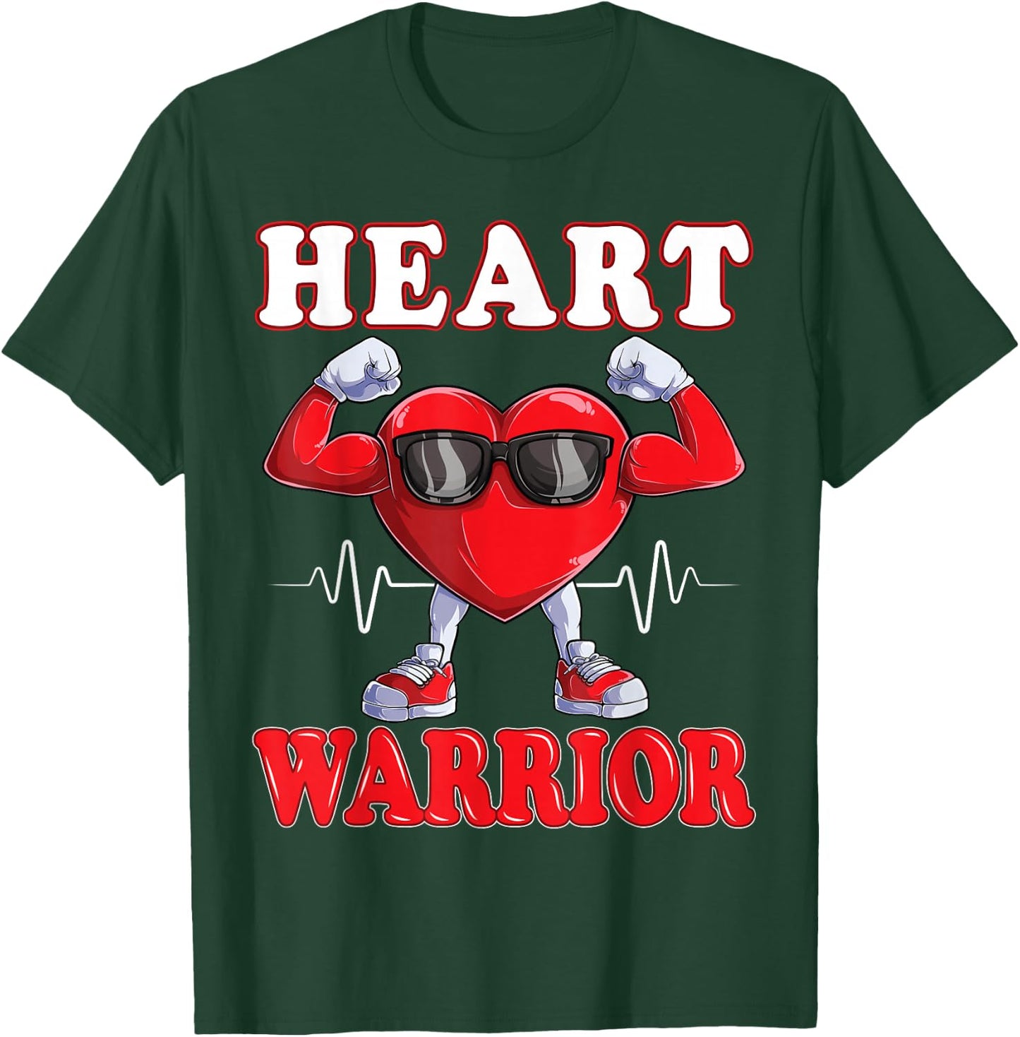 Heart Warrior CHD Awareness T-Shirt - T-Shirt | Forest