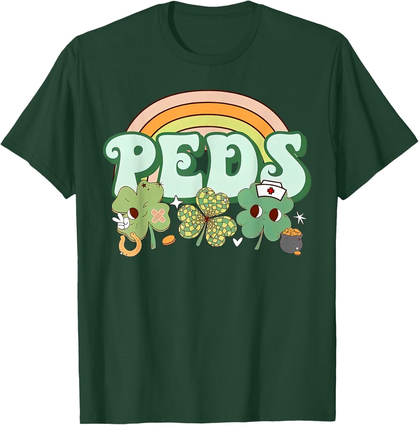St. Patrick's Day Nurse Pediatrics Pride for Pediatric RNs T-Shirt - T-Shirt | Forest