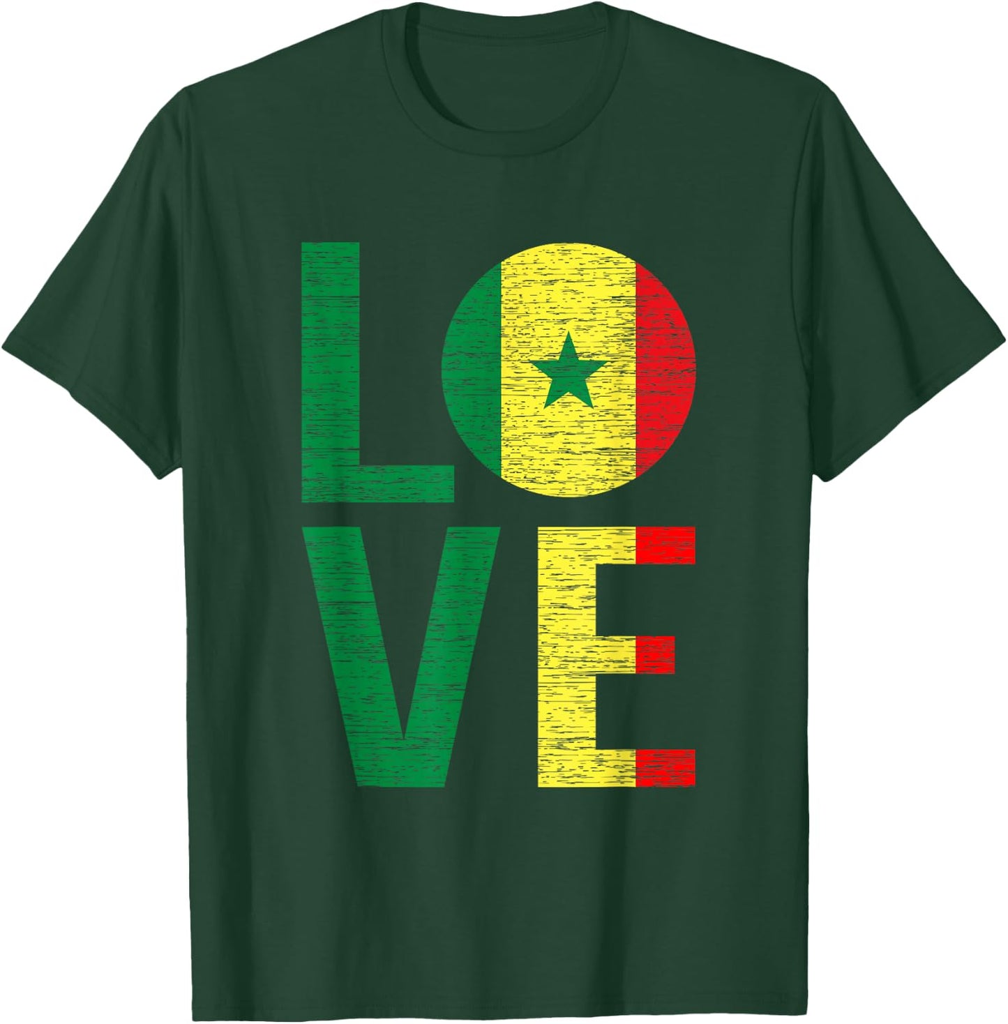 Funny Senegal Flag Shirt Roots From Usa Senegal T-Shirt - T-Shirt | Forest