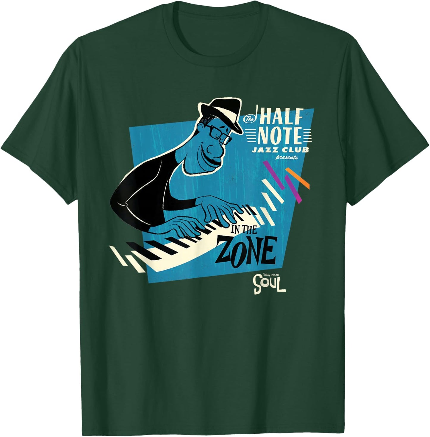 Disney and Pixar's Soul Joe Gardner Jazz Club In the Zone T-Shirt - T-Shirt | Forest