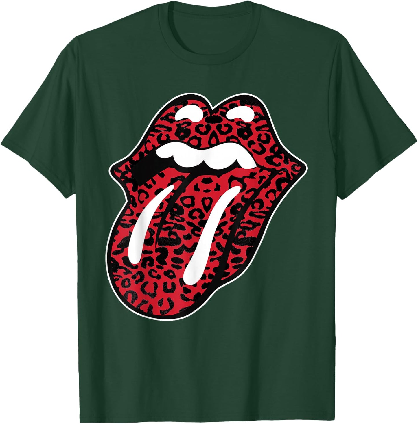 Official Rolling Stones Leopard Tongue T-Shirt - T-Shirt | Forest