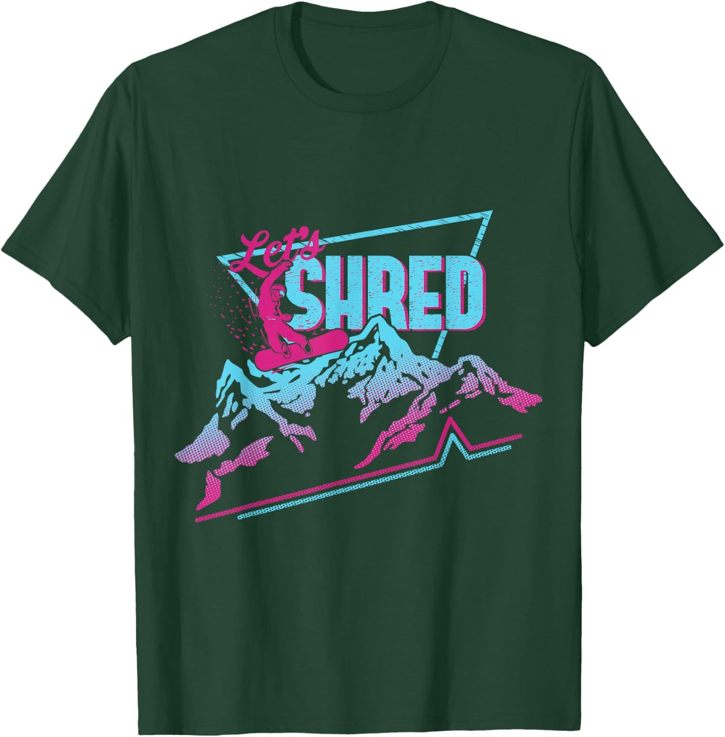 Vintage Snowboard Clothing 80s 90s Retro Snowboarding T-Shirt - T-Shirt | Forest