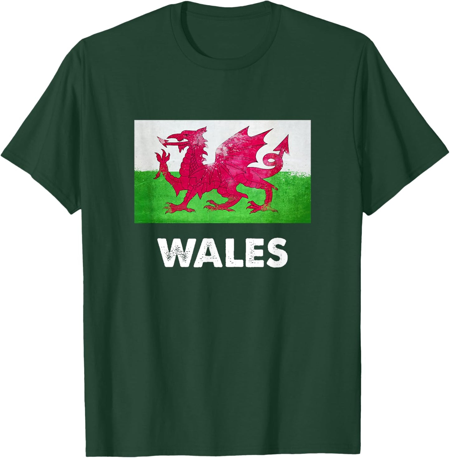 Wales Flag Shirt | Welsh T-Shirt - T-Shirt | Forest