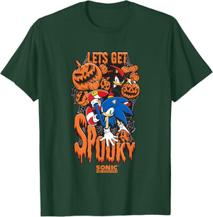 Sonic The Hedgehog Halloween Let's Get Spooky Sonic & Shadow T-Shirt - T-Shirt | Forest