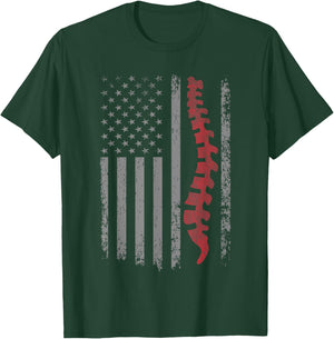 Vintage Distressed Spine Use Flag. Orthopedic Spine Nurse T-Shirt - T-Shirt | Forest