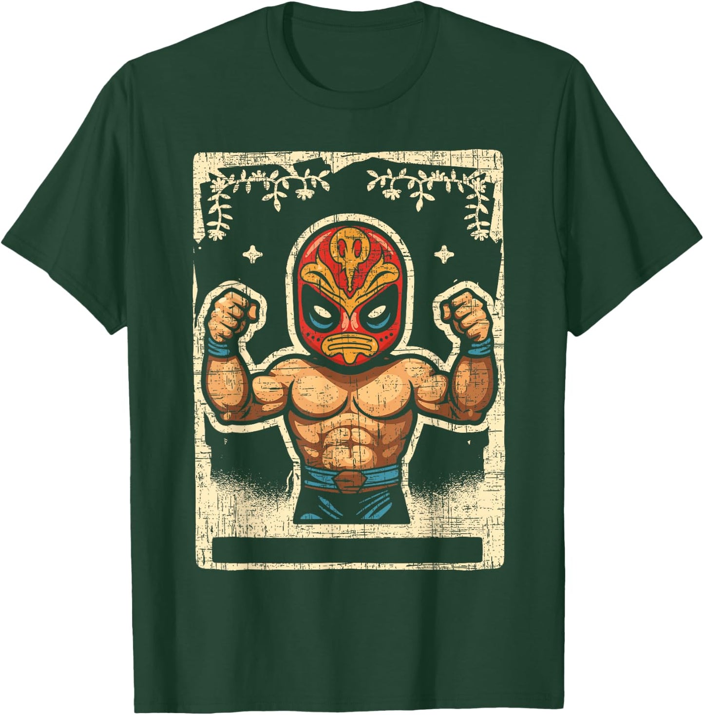Lucha Libre Wrestler Mexican Wrestling Luchador T-Shirt - T-Shirt | Forest