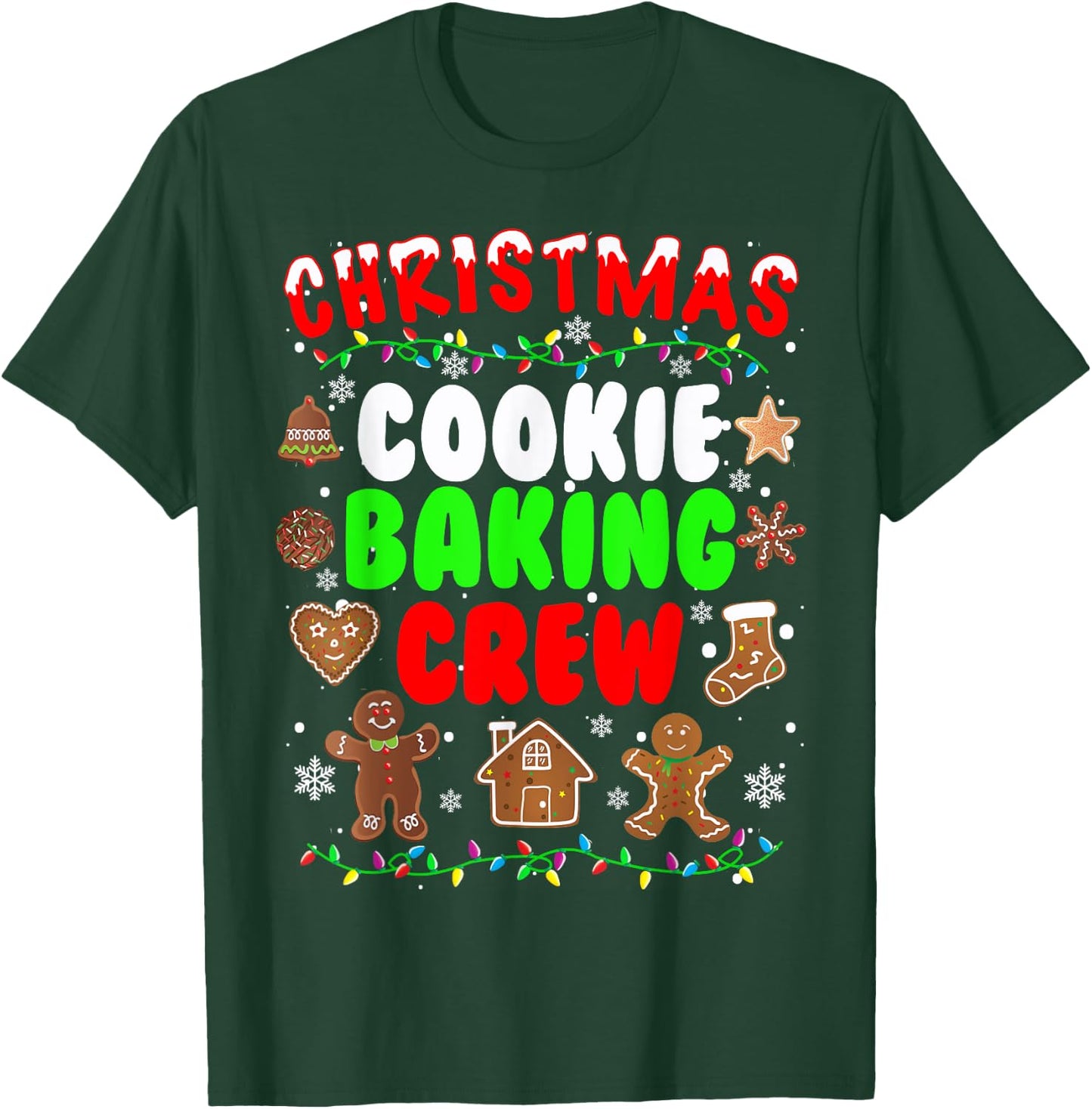 Christmas Cookie Baking Crew Funny X-mas Baker Baking Gifts T-Shirt - T-Shirt | Forest
