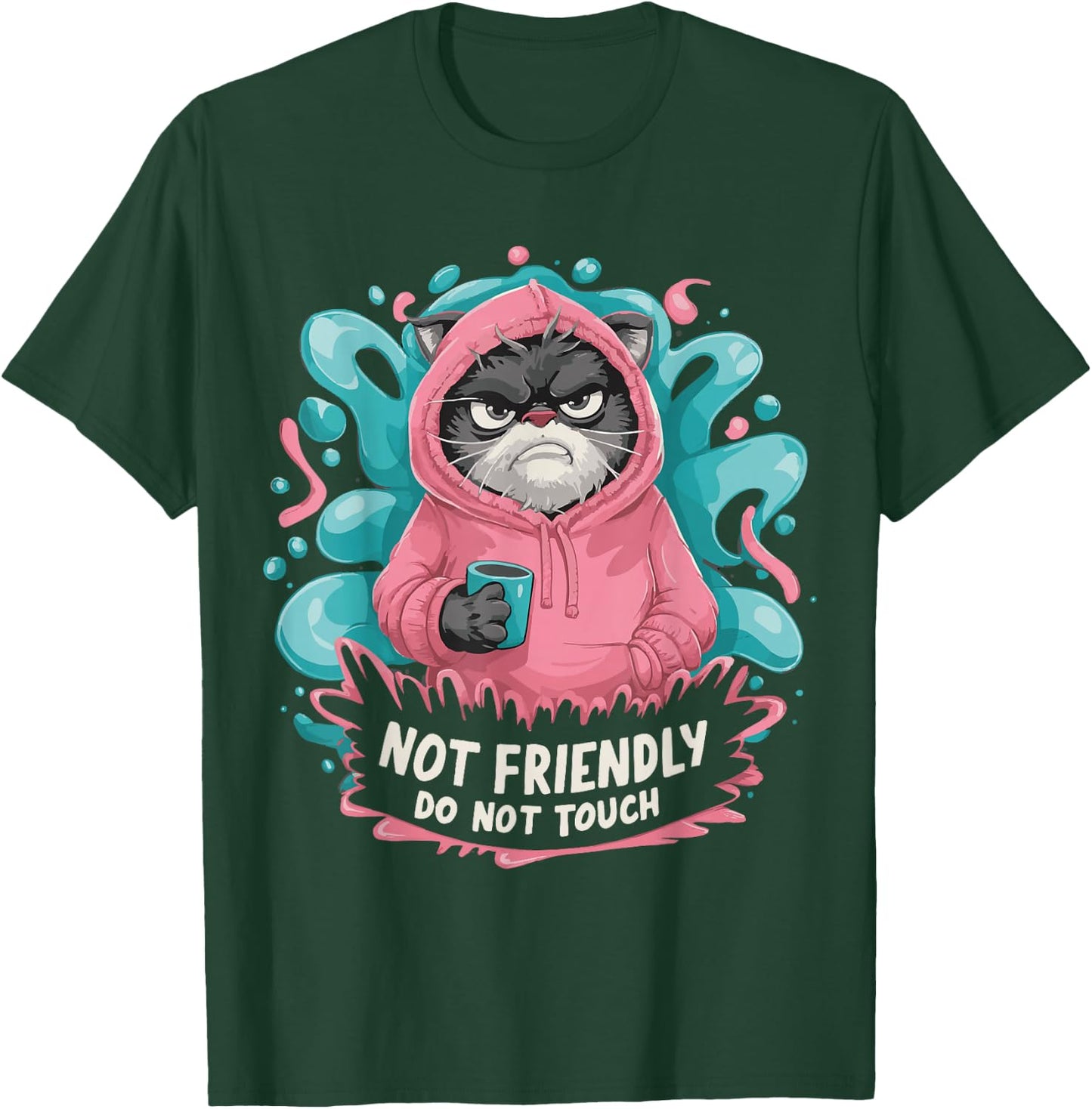 Sarcastic Loner Introvert Clothing Not Friendly Do Not Touch , Small, Black T-Shirt - T-Shirt | Forest