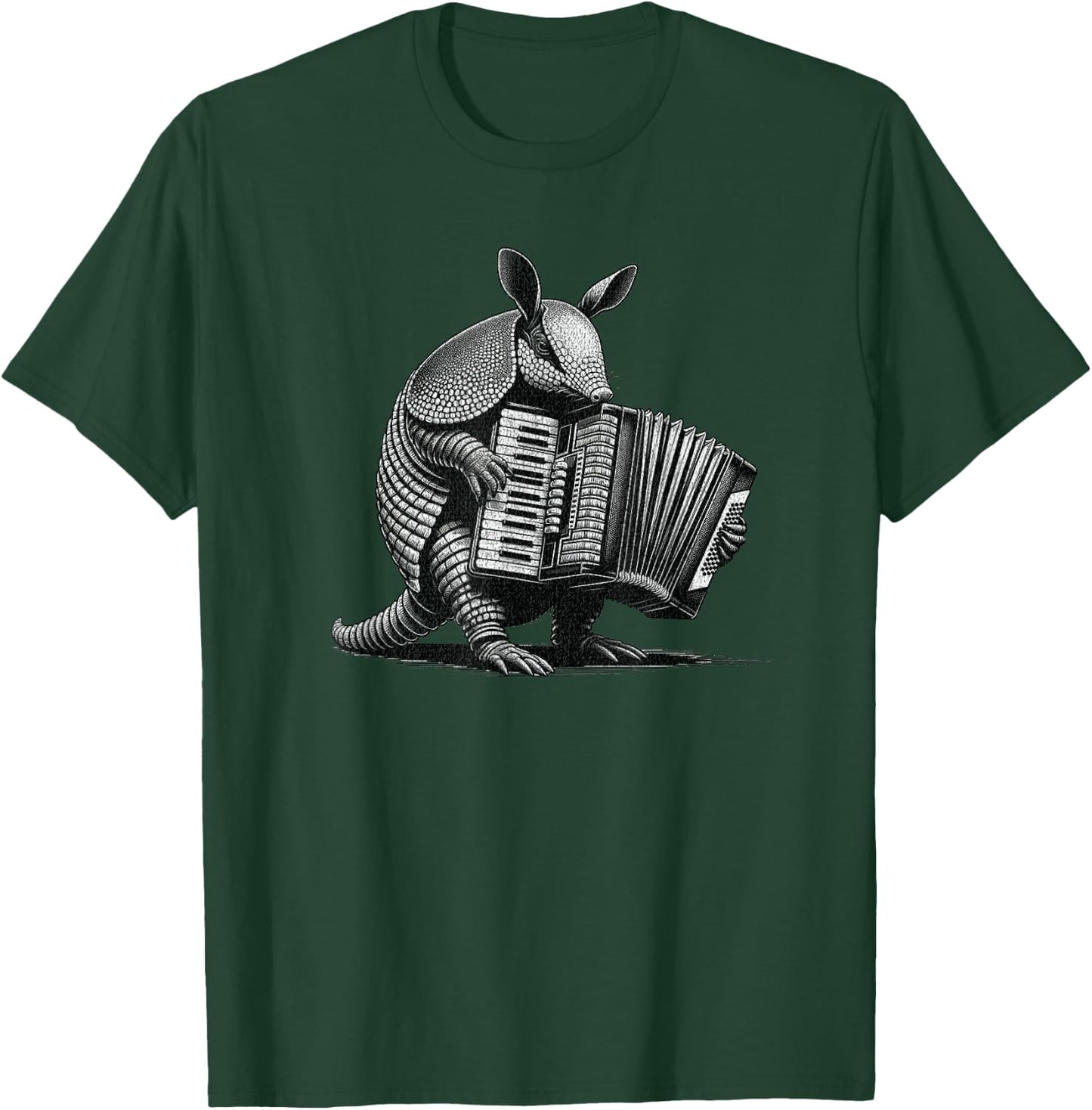 Armadillo playing the accordion, Funny Animals, Musicians T-Shirt - T-Shirt | Forest