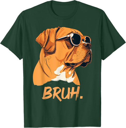 Bruh Funny Meme Saying Bruh with Dog face Teens Boy Girls T-Shirt - T-Shirt | Forest