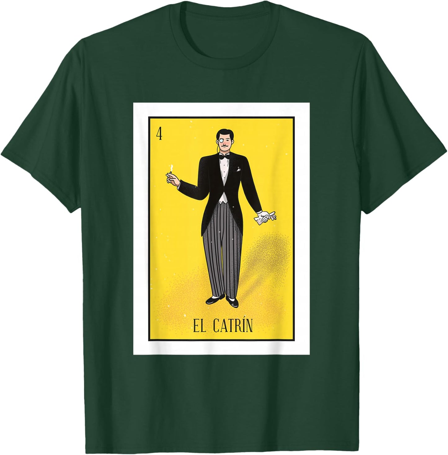 El Catrin Lottery Gift The Gentleman Card Mexican Lottery T-Shirt - T-Shirt | Forest