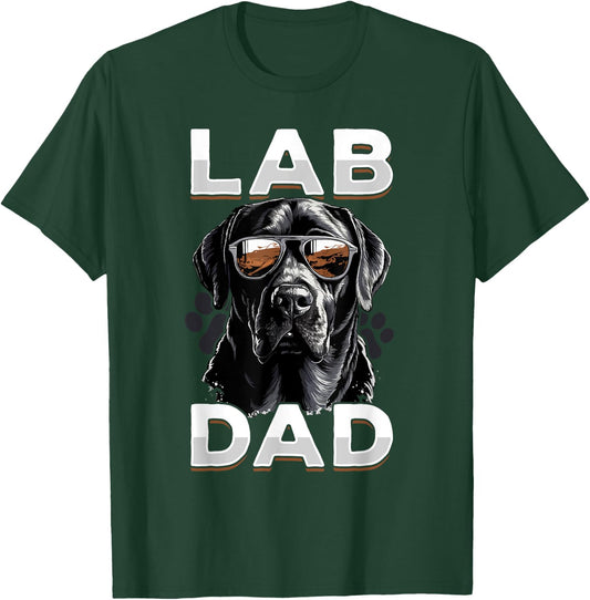 Labrador Retriever Dog Breed Pet - Lab Dad T-Shirt - T-Shirt | Forest