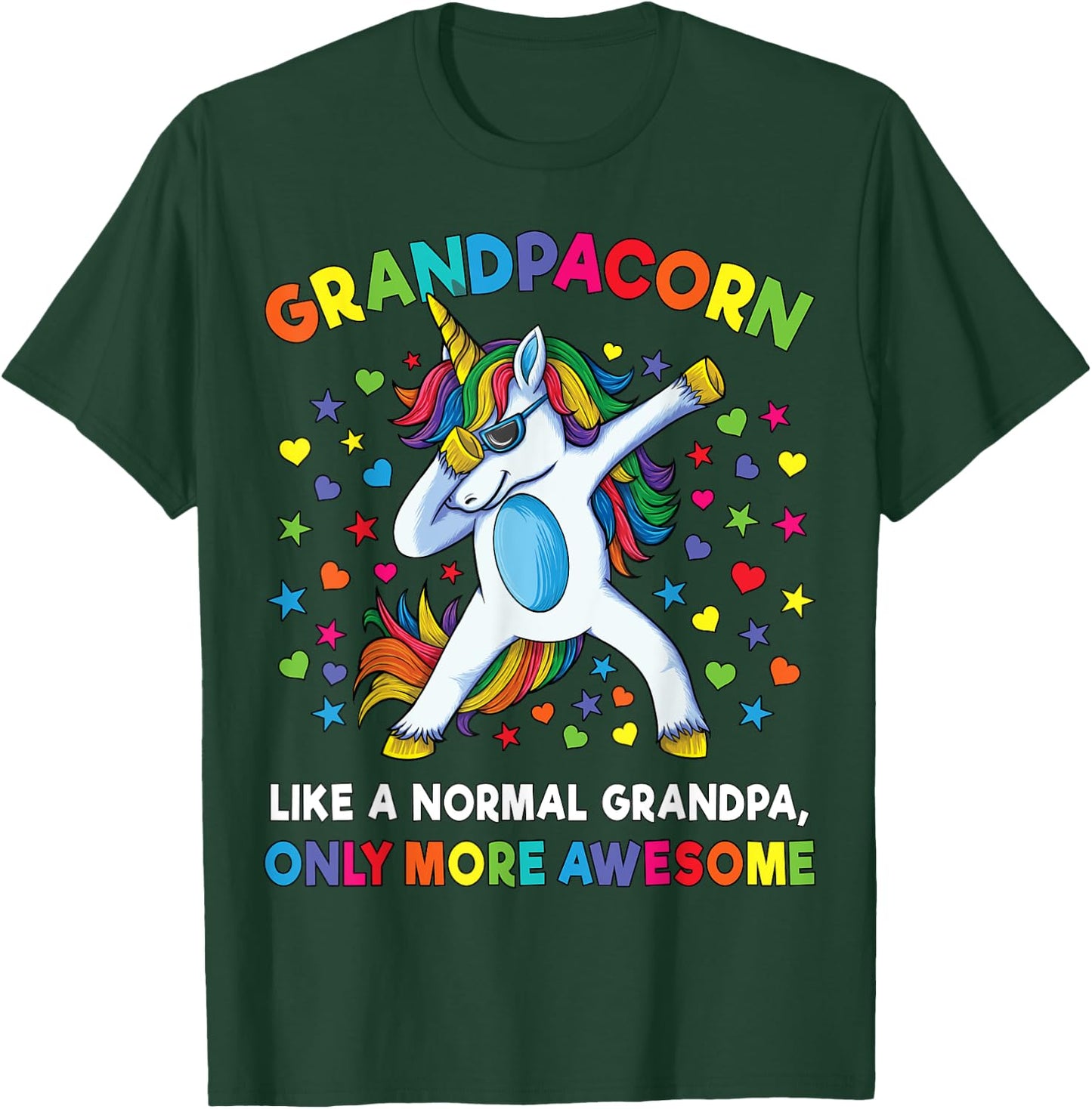 Grandpa Unicorn Boys Party Gift T-Shirt - T-Shirt | Forest