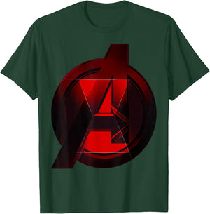 Marvel Black Widow Avengers Logo Fill T-Shirt - T-Shirt | Forest