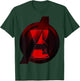Marvel Black Widow Avengers Logo Fill T-Shirt - T-Shirt | Forest