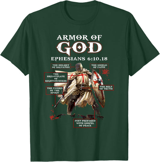 Armor Of God Knight Templar T-Shirt - T-Shirt | Forest