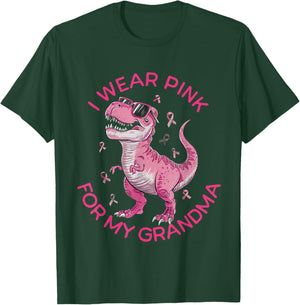 Kids Breast Cancer Awareness I Wear Pink For My Grandma T-Shirt - T-Shirt | Forest