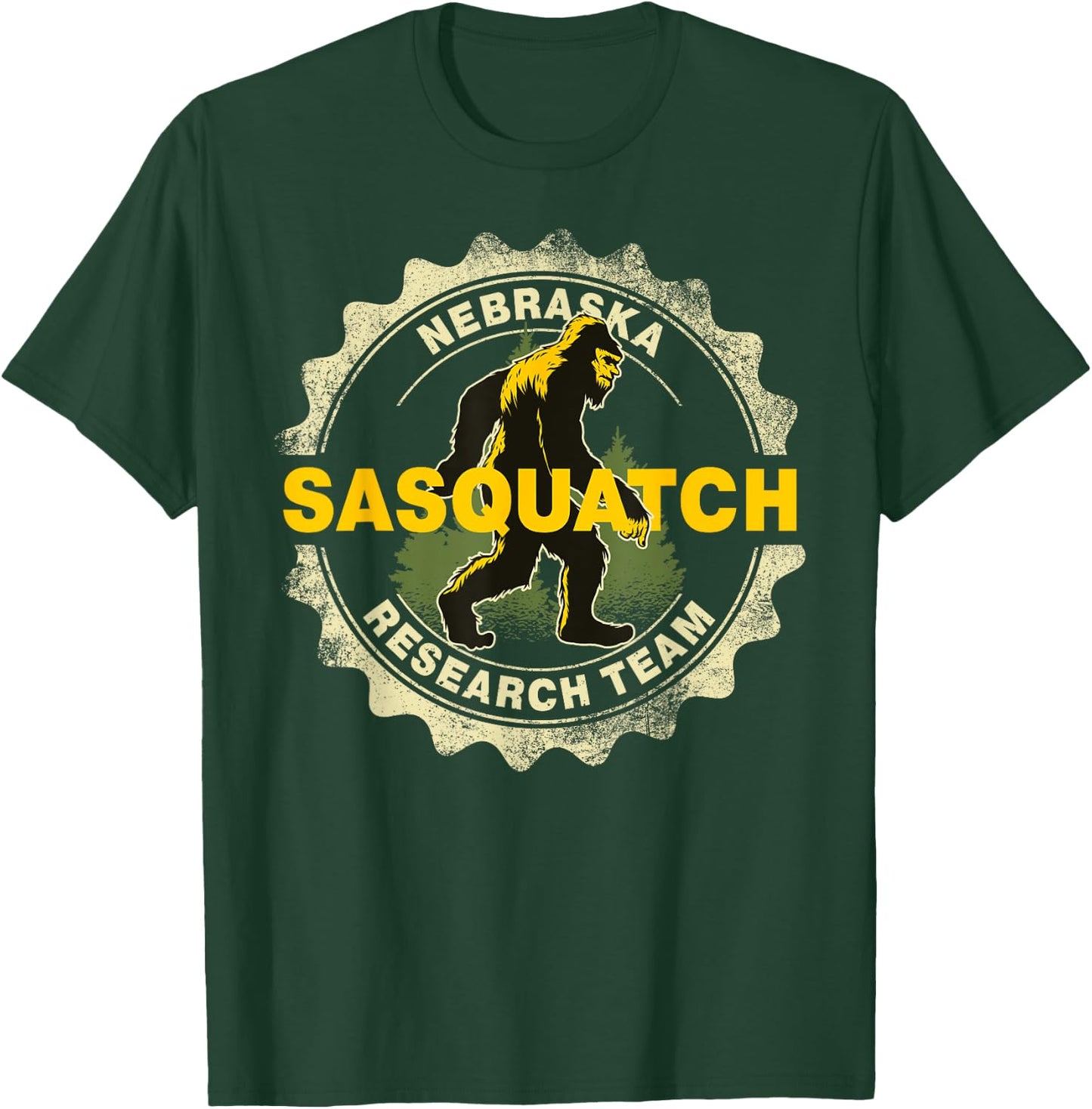 Nebraska Sasquatch Research Team Bigfoot Believer Fan T-Shirt - T-Shirt | Forest