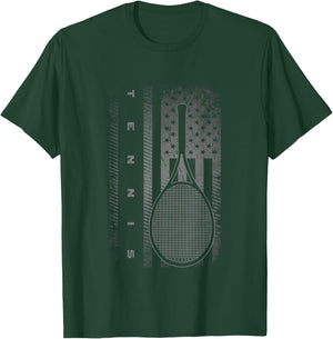 American Flag Tennis T-Shirt - T-Shirt | Forest