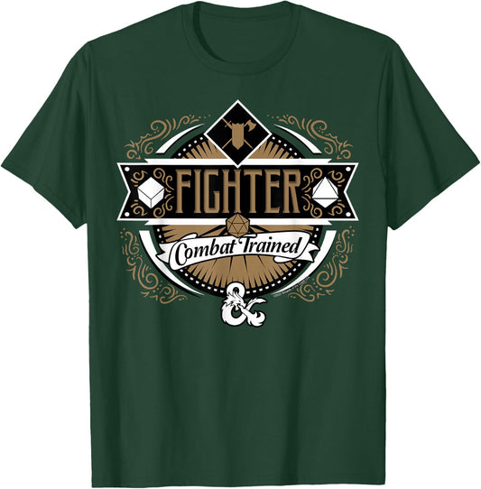 Dungeons & Dragons Fighter Combat Trained T-Shirt - T-Shirt | Forest